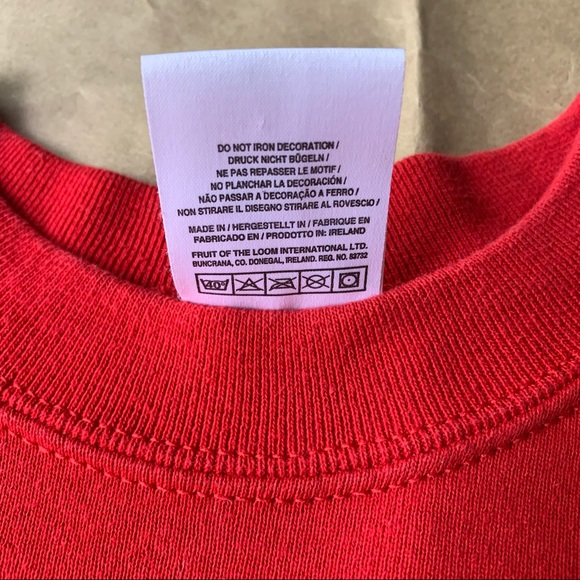 Vintage Ireland Sweatshirt Screen Stars Tag Medium Large Red - Picture 4 of 7